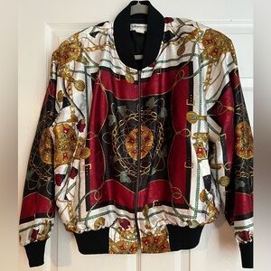Vintage 80s Silkworms Faux Haute Couture Style Jacket Swag
